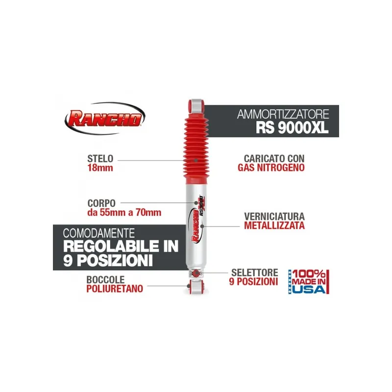 RANCHO 9000 XL AMORTISSEUR POUR JEEP WRANGLER YJ ARRIERE Prix Promo
