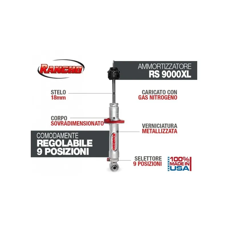 Must-Have RANCHO 9000 XL AMORTISSEUR POUR MITSUBISHI V60 ET V80 AVANT