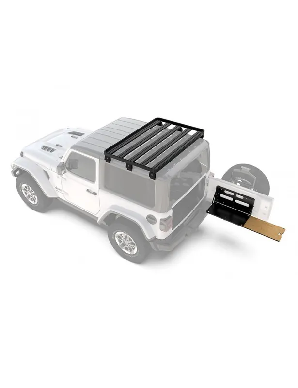 Offre Spéciale Kit de 1/2 galerie Slimline II avec table pliante pour une Jeep Wrangler JL 2 portes (2018 - jusqu'à présent)