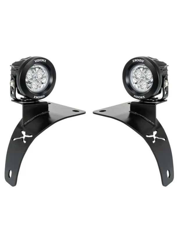 Kit supports + phares LED Mini Cannon 3.7" Wrangler JL Bon Marché
