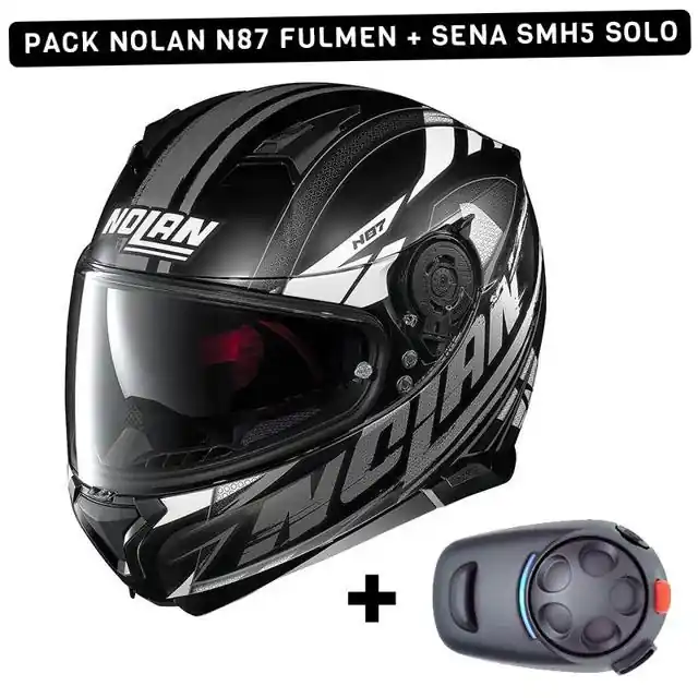 NOLAN Pack Casque Nolan N87 Fulmen + Sena Smh5 Solo Vente Directe