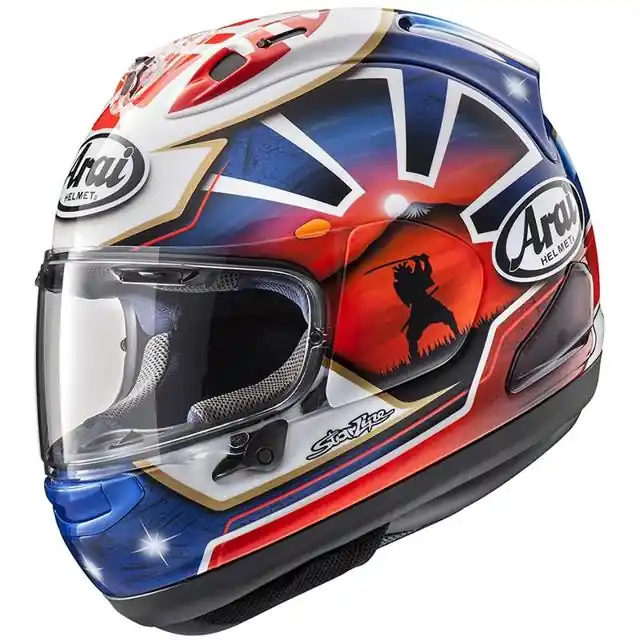 Vente Directe ARAI Casque RX-7V EVO PEDROSA SPIRIT BLUE