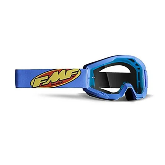 Dernier Modèle FMF Masque cross POWERCORE Core KID White - Clear Lens