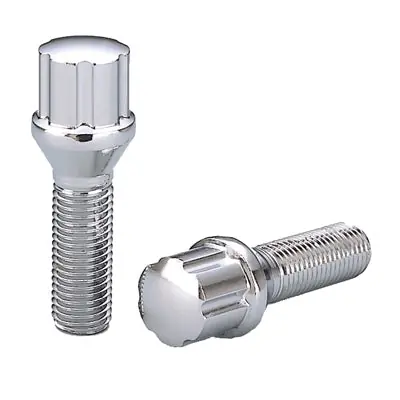 6 Spline Chrome Bolt 60° Seat - 12x1.25mm - 30mm Shank - 17/19/21mm Hex - Premium Nouvelle Collection