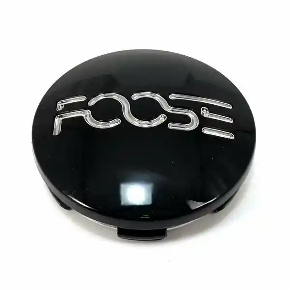Foose Gloss Black 2.47" Snap In Cap Expédié Aujourd’hui