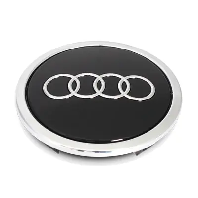 OEM AUDI Cap - Black With Chrome Ring Gros Lot