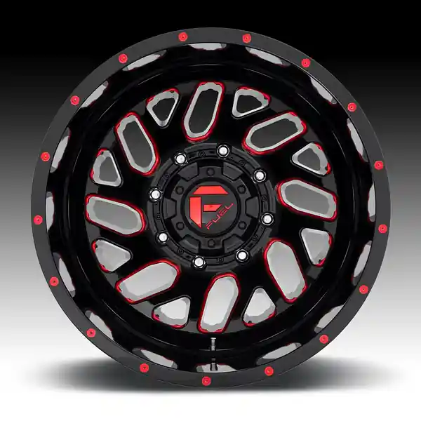 Fuel Dually Cap ReAmerican Racing Gloss Black Rd Logo 17/82 Petit Prix